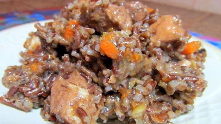 Рецепт плова из красного риса