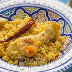 Рецепт Плова из курицы на сковороде