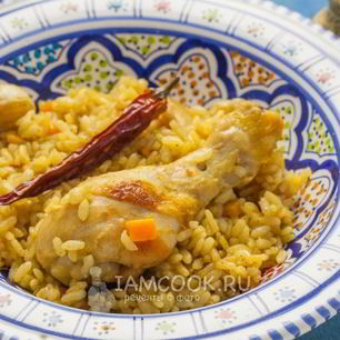 Рецепт Плова из курицы на сковороде