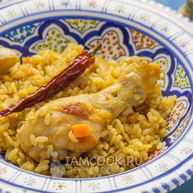 Рецепт Плова из курицы на сковороде