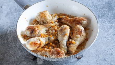 Рецепт плова из курицы на сковороде