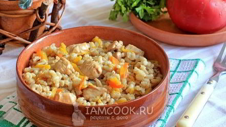 Рецепт плова из перловки с курицей