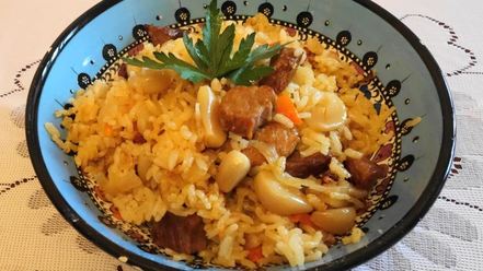 Рецепт плова с чесноком