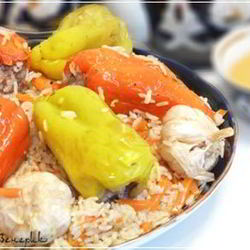 Рецепт Плова с фаршированным болгарским перцем