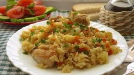 Рецепт плова с курицей и овощами