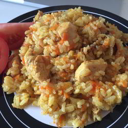 Рецепт Плова с курицей на сковороде