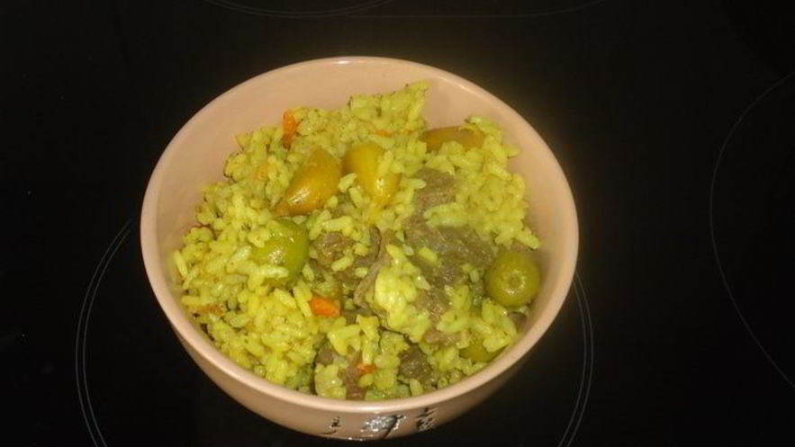 Рецепт плова с луком и оливками