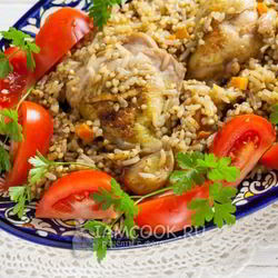 Рецепт Плова с рисом и гречкой