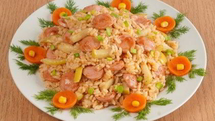 Рецепт Плова с сосиской