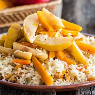 Рецепт Плова с тыквой и айвой