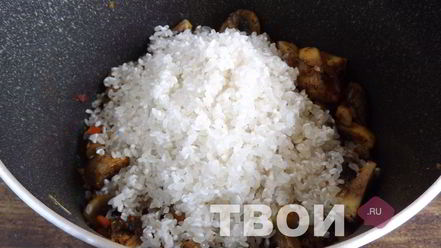 Рецепт постного плова с грибами