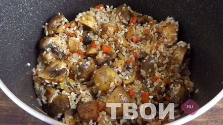 Рецепт постного плова с грибами