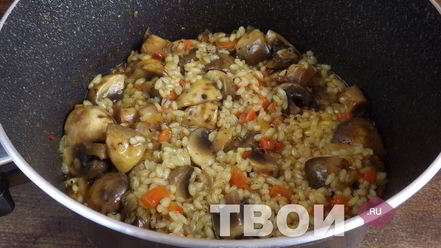 Рецепт постного плова с грибами