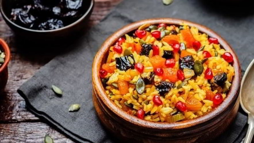 Рецепт постного плова с сухофруктами