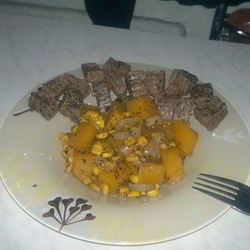 Рецепт Быстрого рагу из тыквы и кукурузы и говядина тушеная в прованских травах