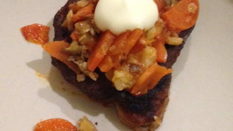 Рецепт гречневых оладушек с овощным рагу