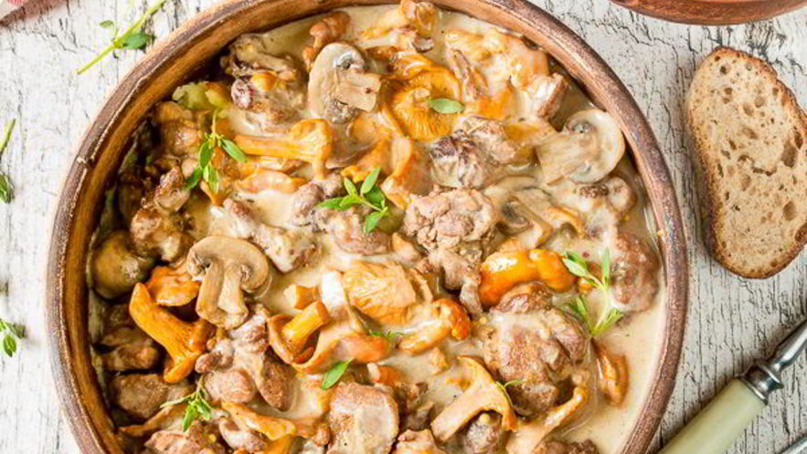 Рецепт грибного рагу с уткой