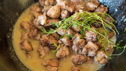 Рецепт грибного рагу с уткой