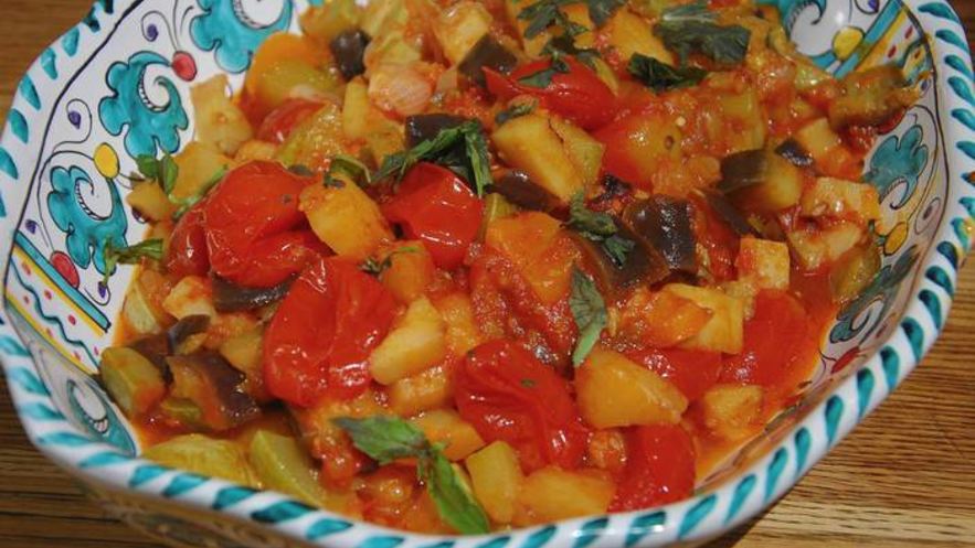 Рецепт капонаты с кабачком и картофелем