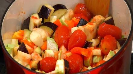 Рецепт капонаты с кабачком и картофелем