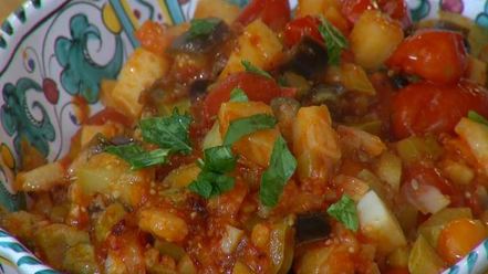 Рецепт капонаты с кабачком и картофелем