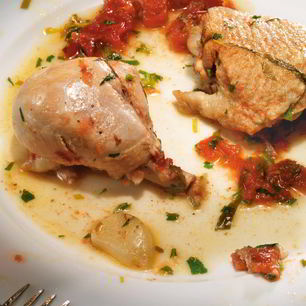 Рецепт Куриного фрикасе с уксусом и зеленью