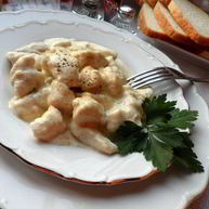 Рецепт Куриного фрикасе в сливочном соусе