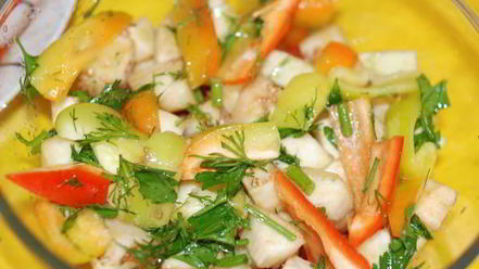 Рецепт мясного рагу с баклажанами, перцем и помидорами