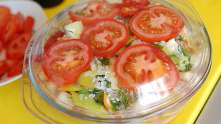 Рецепт мясного рагу с баклажанами, перцем и помидорами