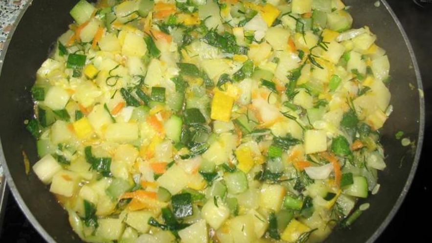 Рецепт овощного рагу краски лета