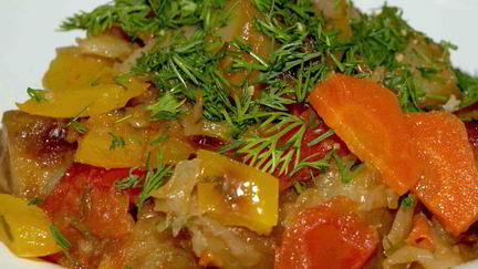 Рецепт Овощного рагу с болгарским перцем, помидорами, картофелем