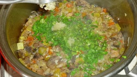 Рецепт овощного рагу с грибами