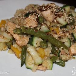 Рецепт Овощного рагу с куриным филе и булгуром