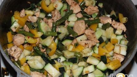 Рецепт овощного рагу с куриным филе и булгуром