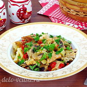 Рецепт Овощного рагу с курицей в мультиварке