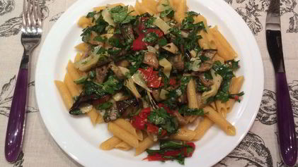Рецепт Пенне с овощным рагу