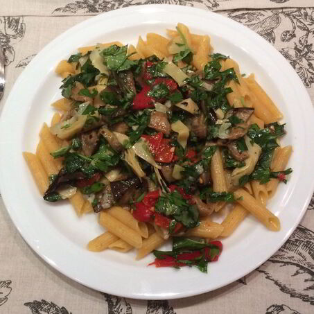 Рецепт Пенне с овощным рагу