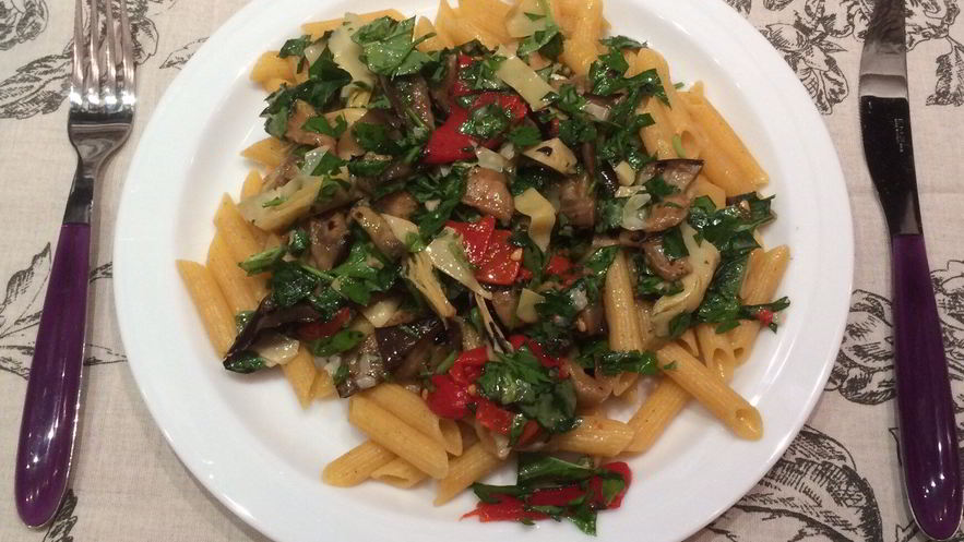 Рецепт пенне с овощным рагу