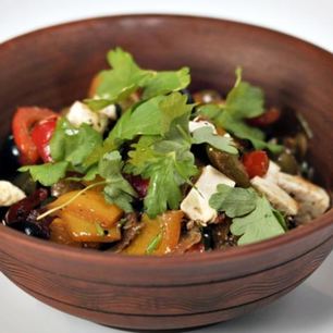 Рецепт Рагу из болгарского перца с сыром и оливками