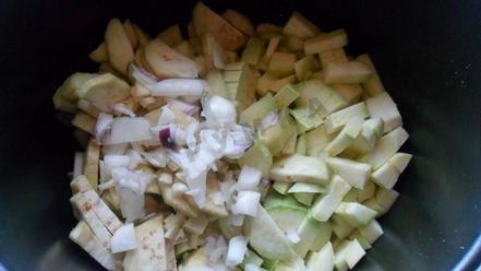 Рецепт рагу из кабачков и баклажанов в мультиварке