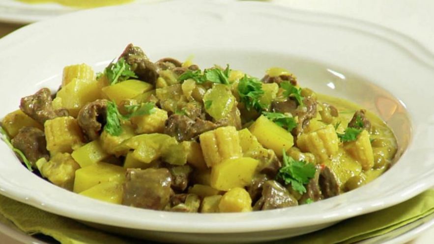 Рецепт рагу из куриных сердечек