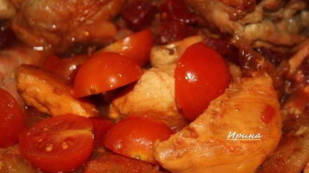 Рецепт рагу из курицы со свекольным карри