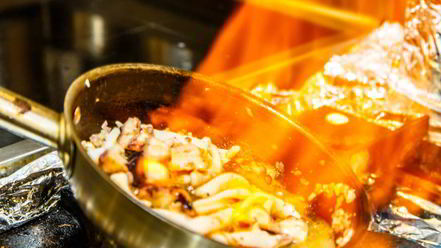 Рецепт рагу из морепродуктов с соусом зеленый перец