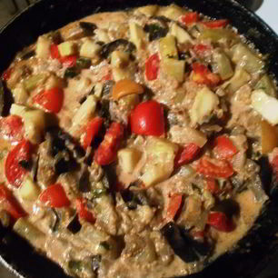 Рецепт Рагу овощного Баклажаны в сметане