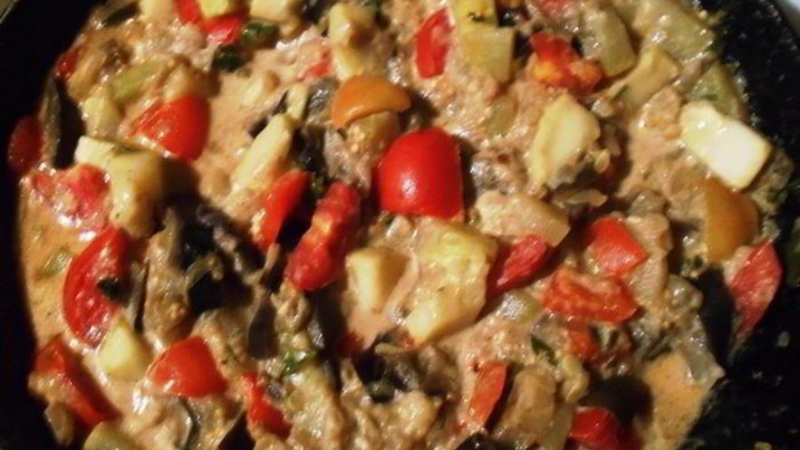 Рецепт рагу овощного баклажаны в сметане