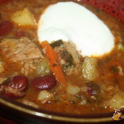 Рецепт Рагу с говядиной, овощами и фасолью в мультиварке