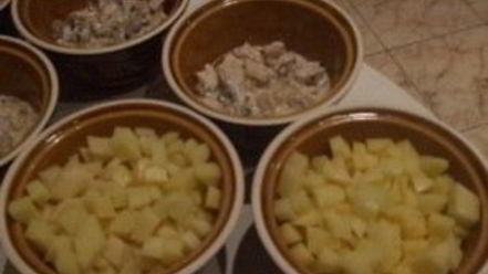 Рецепт рагу в горшочках с курицей