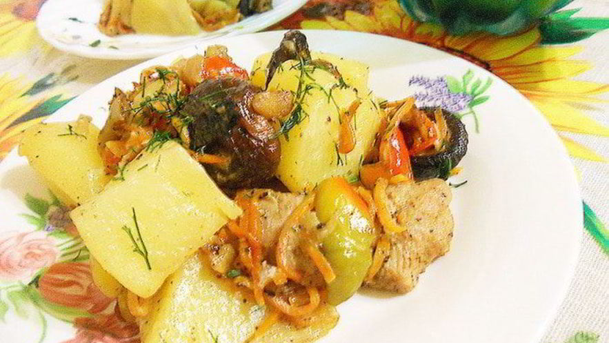 Рецепт рагу в горшочке с грибами шиитаке