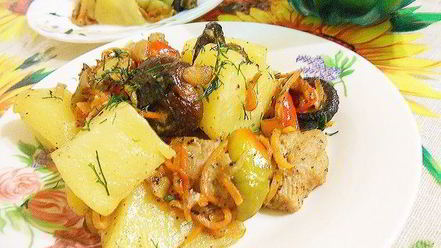 Рецепт рагу в горшочке с грибами шиитаке