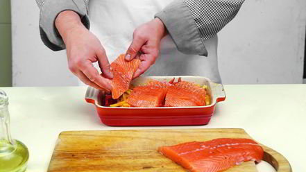 Рецепт запеченного рагу из рыбы с перцем